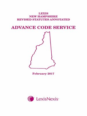 cover image of New Hampshire Advance Code Service